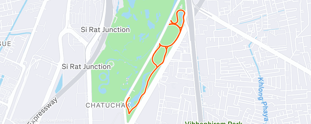 Map of the activity, Evening Run