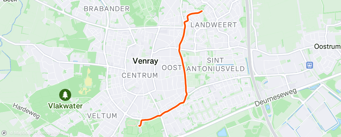 Map of the activity, Avondloop