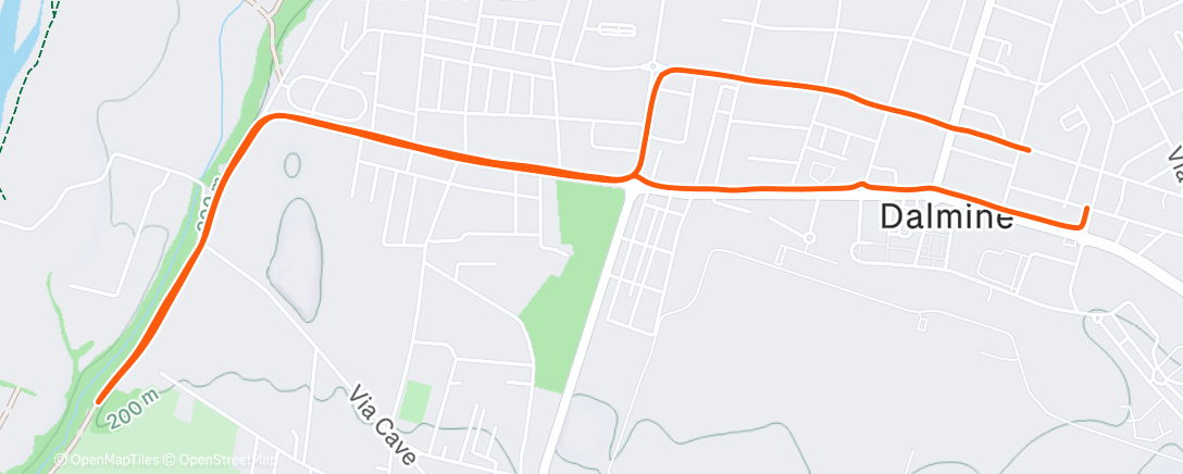 Map of the activity, 11/12/2025, morning run