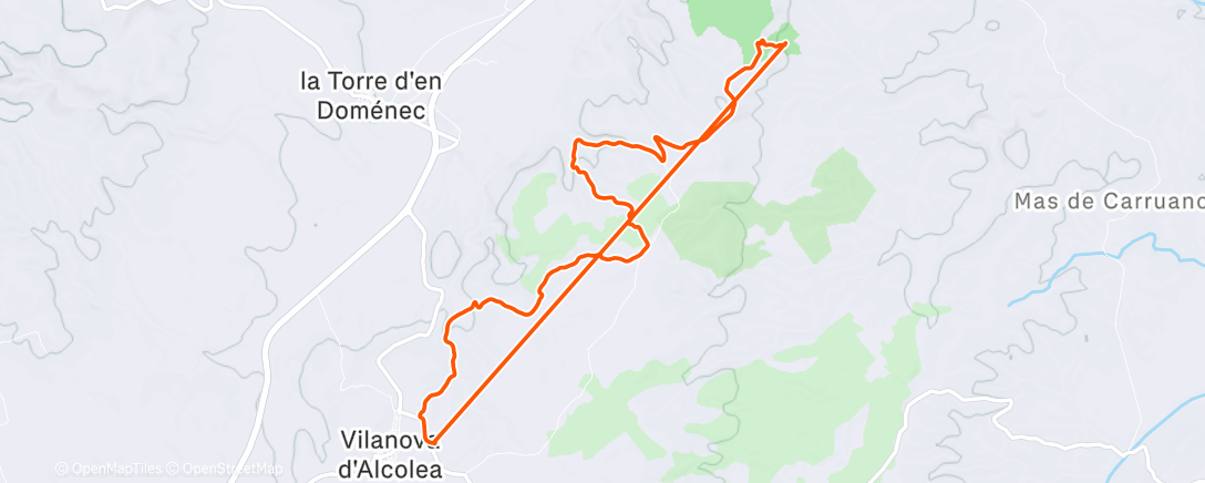 Map of the activity, Morning Mountain Bike Ride