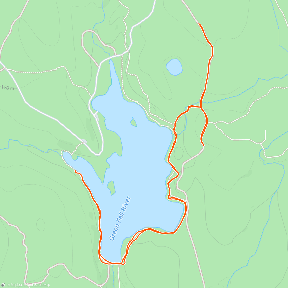 Map of the activity, Afternoon Trail Run