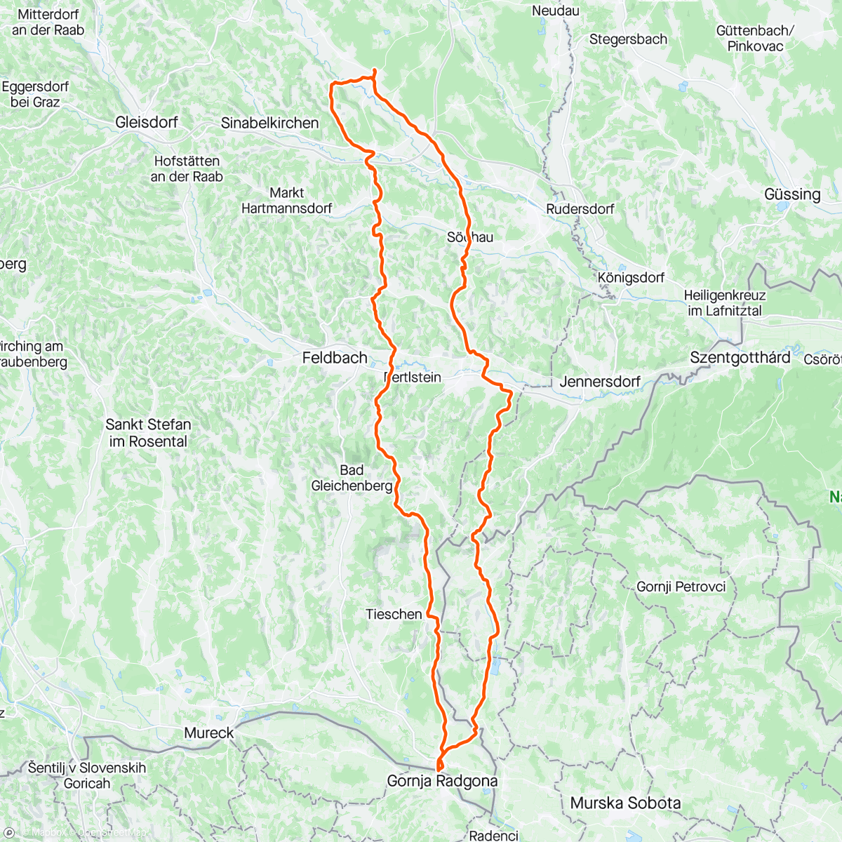 Map of the activity, Auf eine Gibanica nach Gornja Radgona