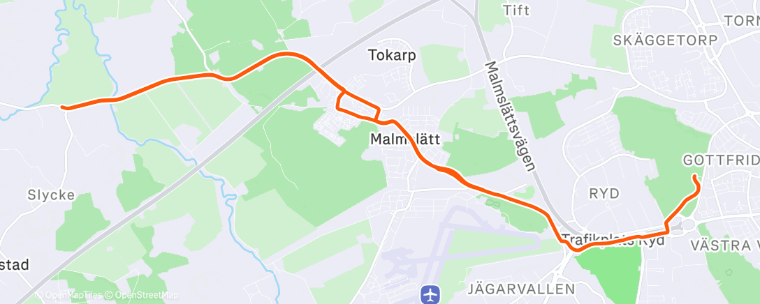 Map of the activity, Halt på slätten