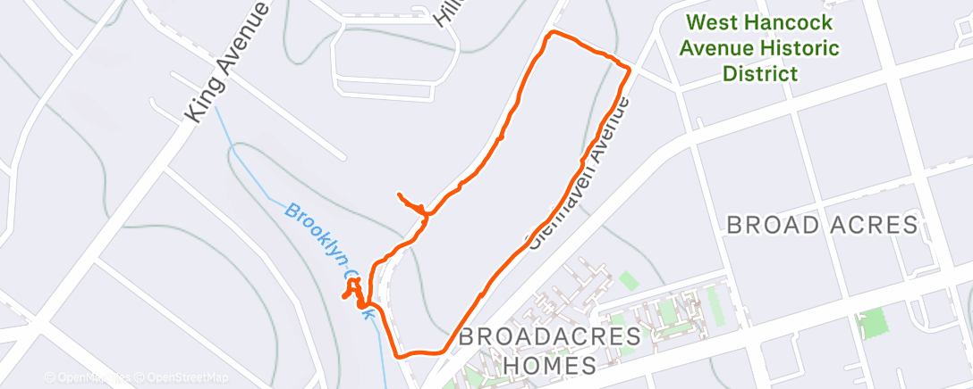 Map of the activity, Afternoon Walk