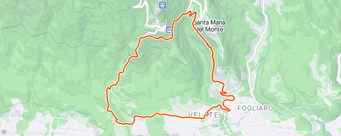 Карта физической активности (Morning Mountain Bike Ride)