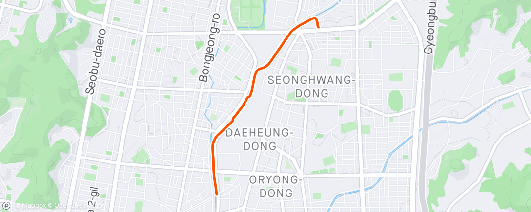 Map of the activity, Morning ride - 집~ 고터