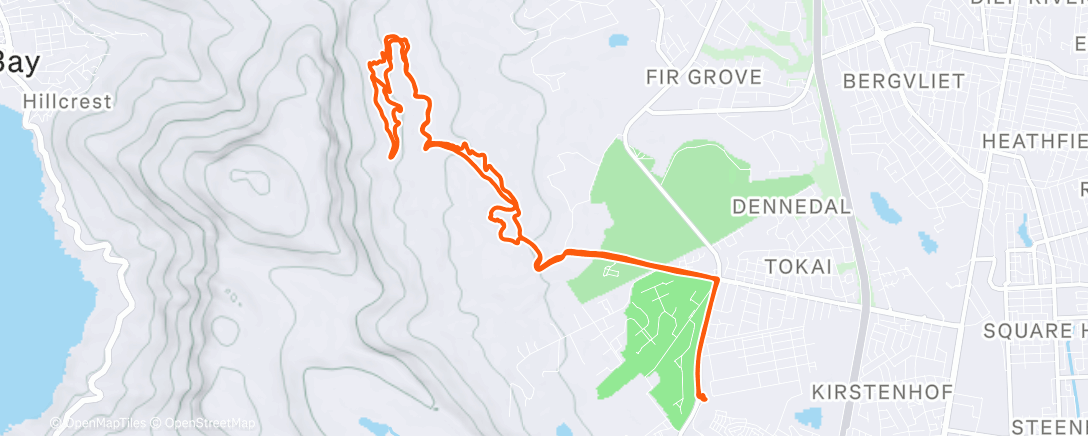 Map of the activity, Evening Mountain Bike Ride