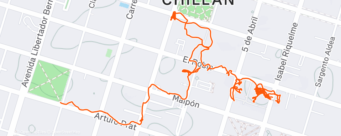 Map of the activity, Caminata por la mañana