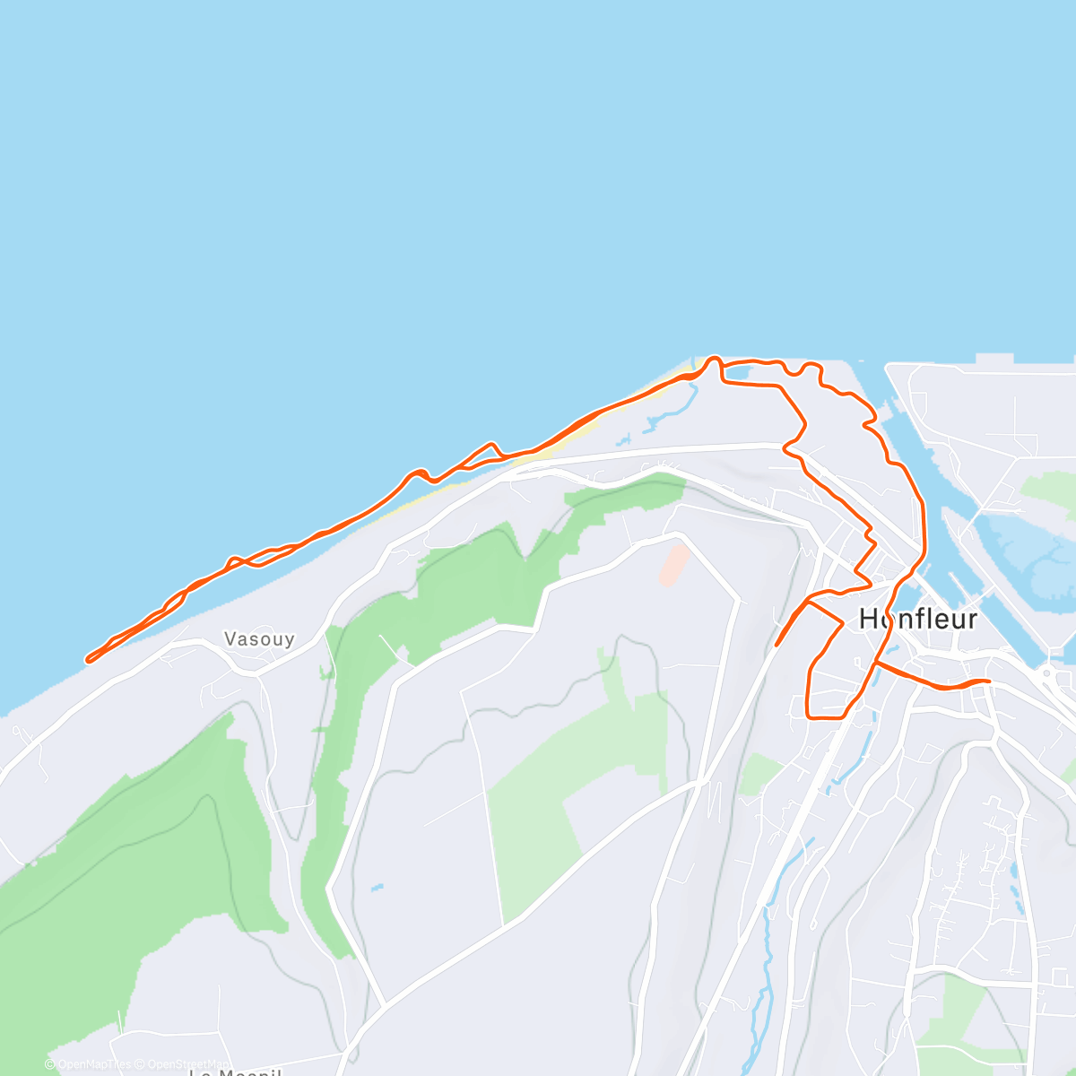 Map of the activity, Stadt-Park-Strand-Lauf
