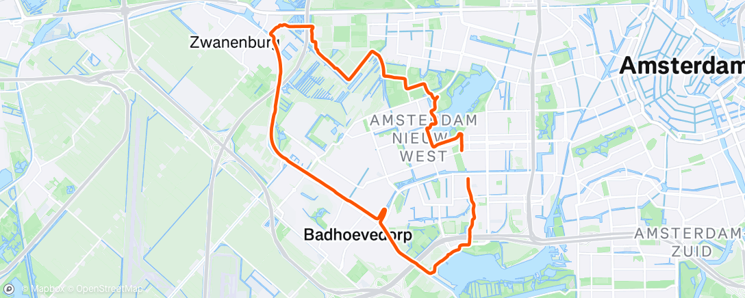 Map of the activity, Long Lunch Run