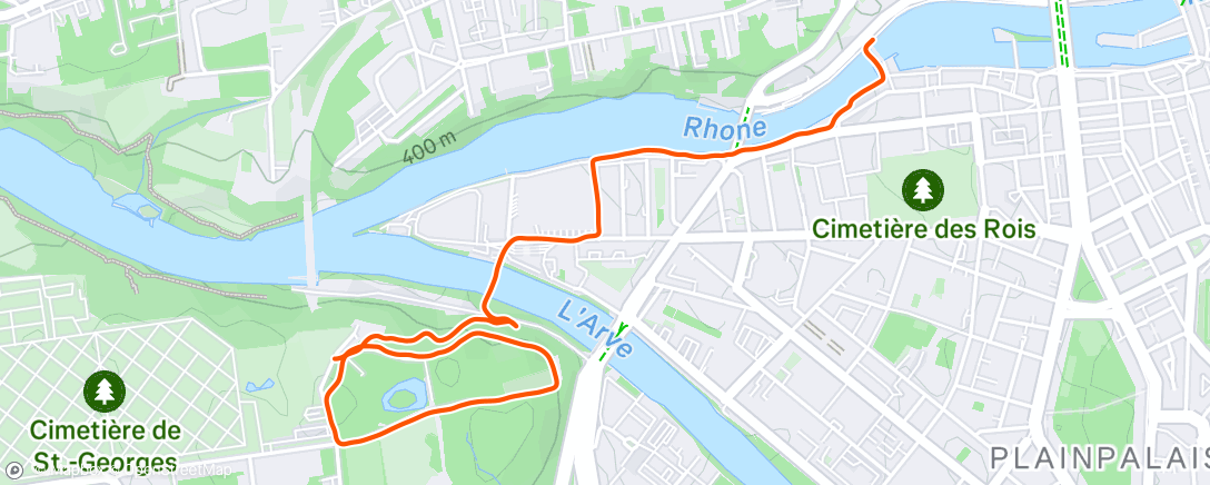 Map of the activity, Morning Trail Run