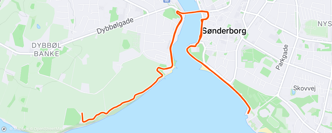 Map of the activity, Lauf am Morgen