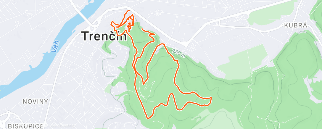 Map of the activity, Morning Walk