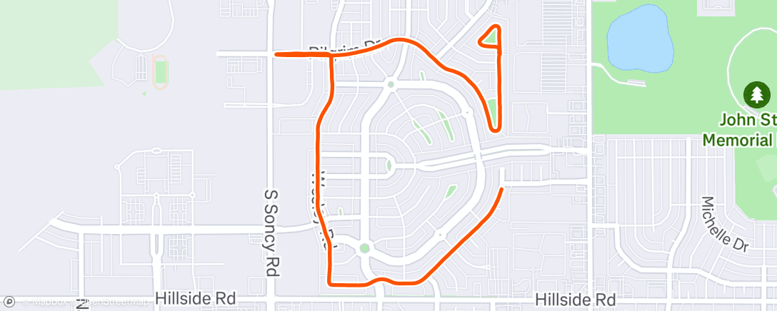 Map of the activity, Morning Run