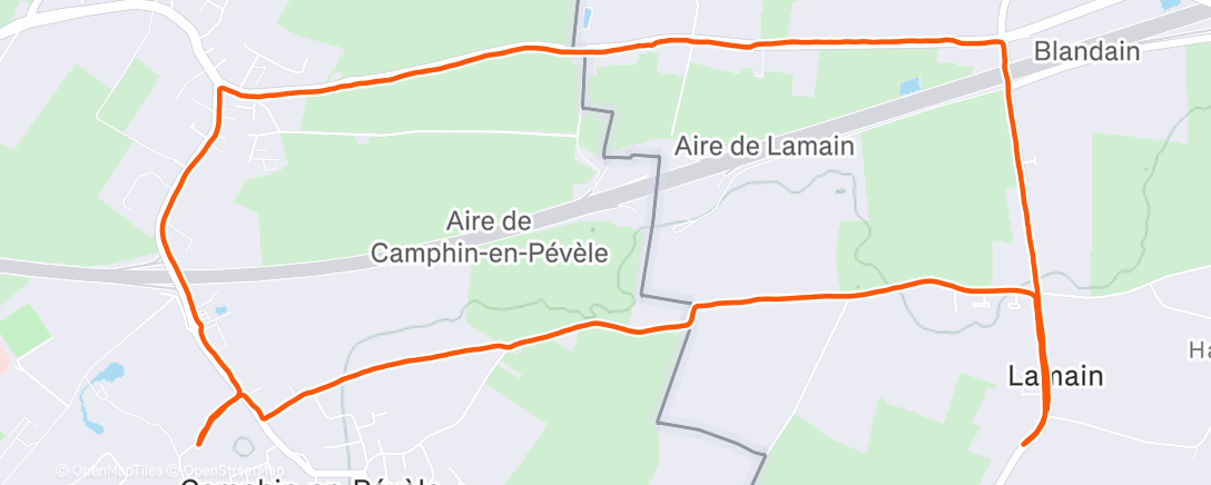 Map of the activity, 8 * 1' en "légère" côte/ récup descente+ 4*30/30 en terre Wallonne 🇧🇪