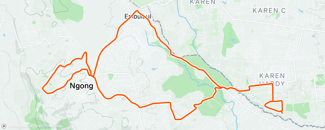 Map of the activity, Morning Gravel Ride