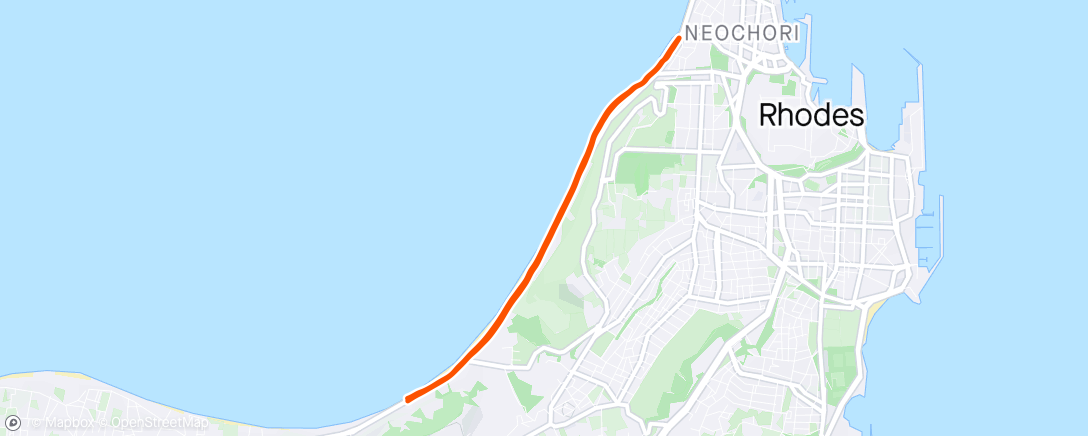 Map of the activity, Lunch Run