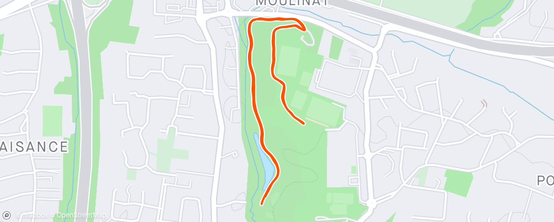 Mapa de la actividad (Course à pied en soirée)