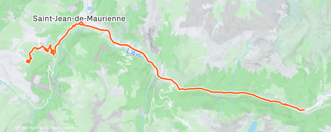 Map of the activity, Sortie vélo le midi