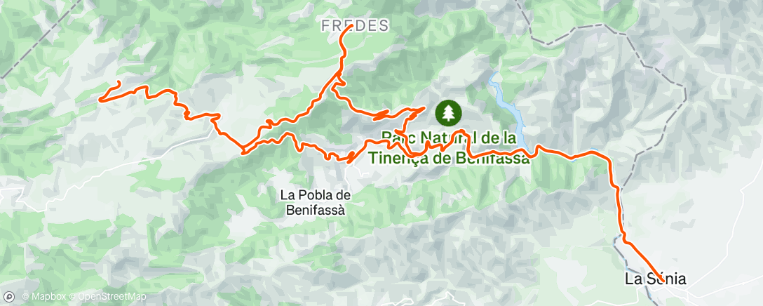 Map of the activity, Bicicleta por la mañana
