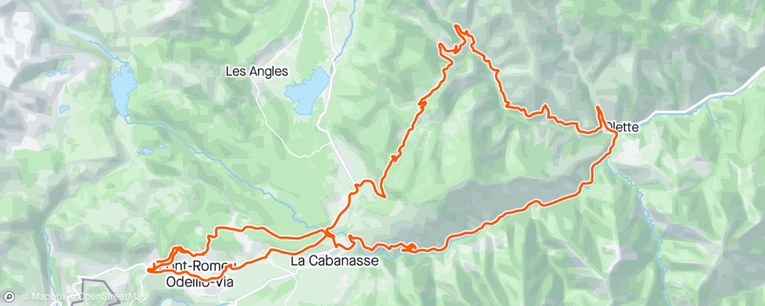 Map of the activity, Col de la Llose