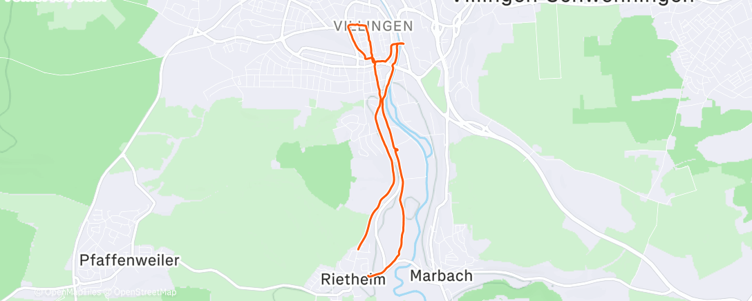 Карта физической активности (Radfahrer am Nachmittag)