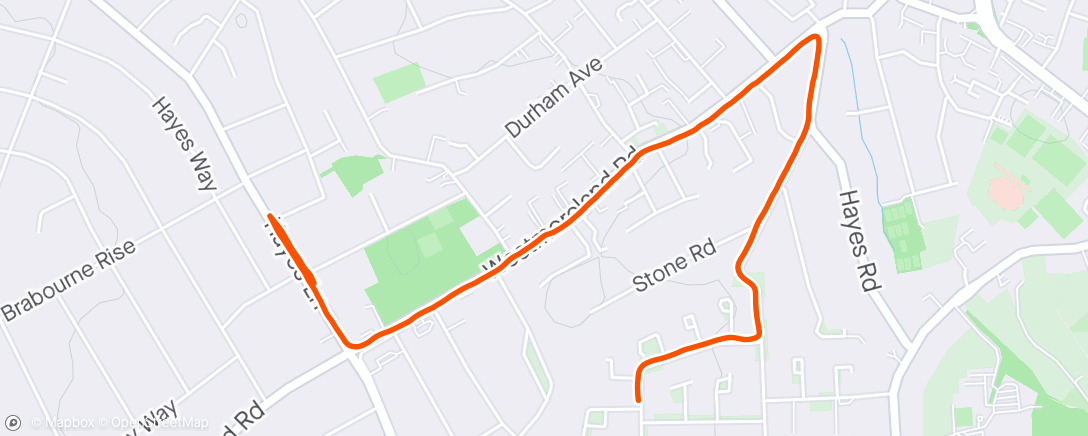 Karte der Aktivität „Brick Work - 20 min run after a long(ish) cycle”