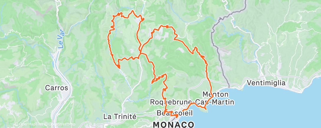 Mappa dell'attività Morning Ride