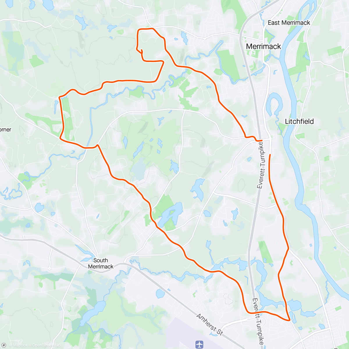 Map of the activity, Road ride with Perrito