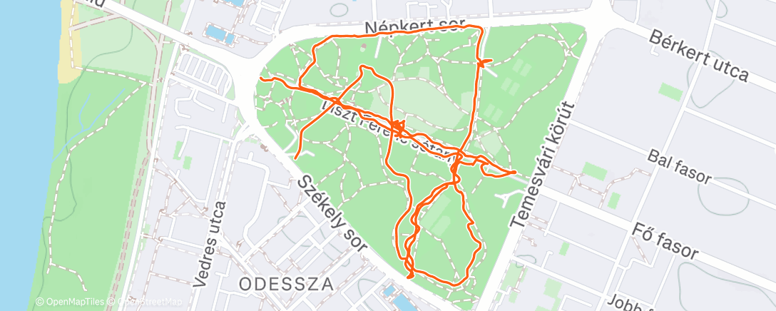 Map of the activity, Stroller christmas morning walk