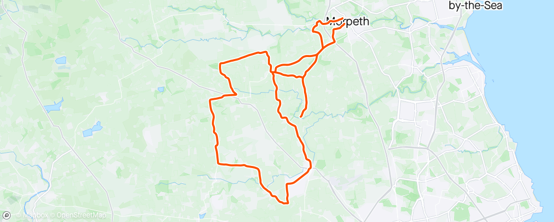 Map of the activity, Short TOGs ride before the rain