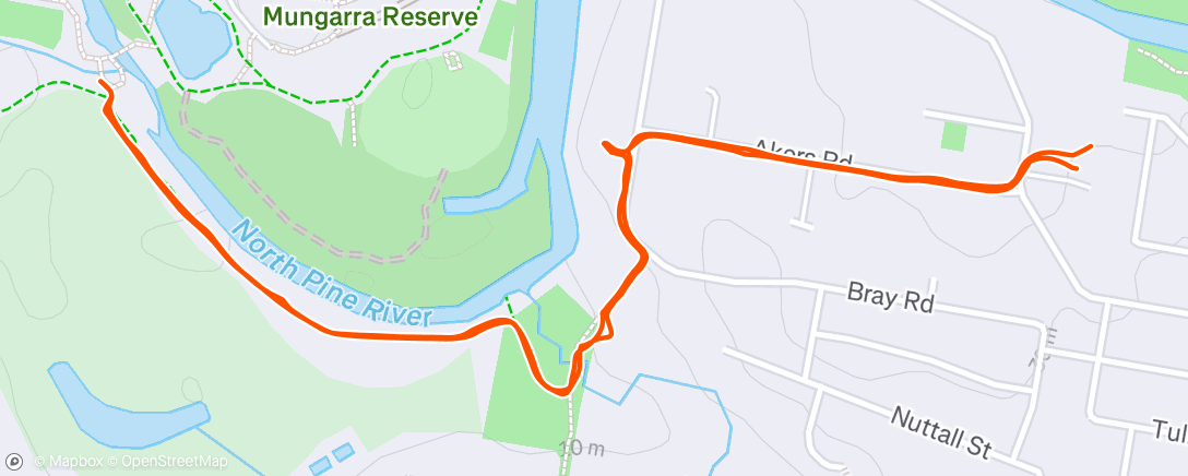 Map of the activity, Morning Run