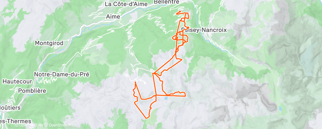 Map of the activity, Lunch Snowboard