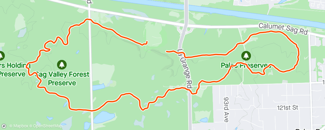 Map of the activity, SC shuffle with my running bud