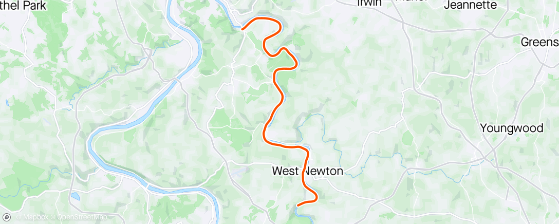 Map of the activity, The GAP Trail in the wind