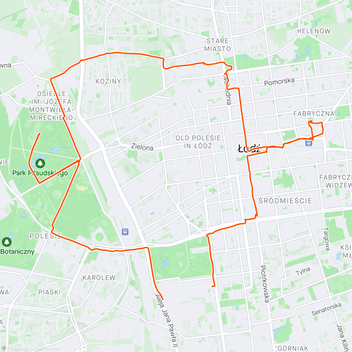 Map of the activity, Evening Inline Skate