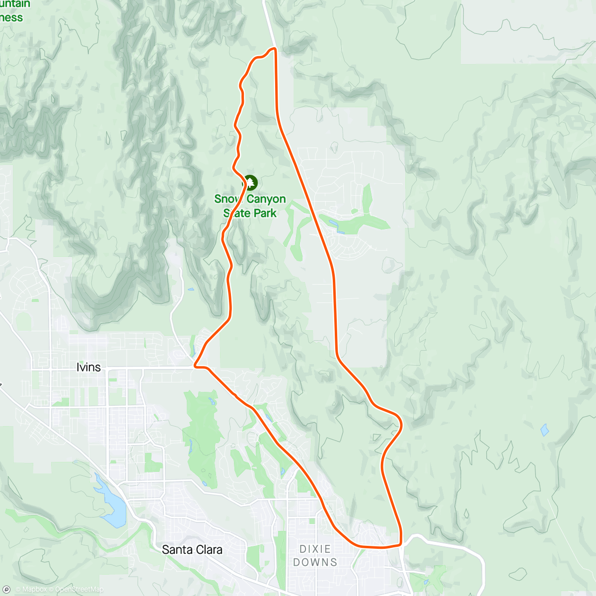 Map of the activity, Snow Canyon State Park | UTAH | USA