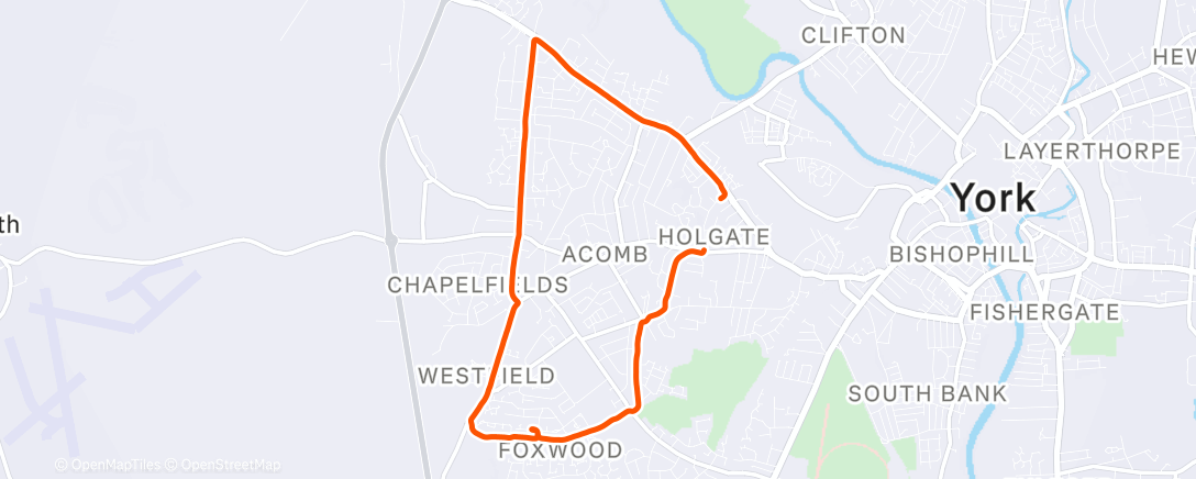 Карта физической активности (Afternoon Run)