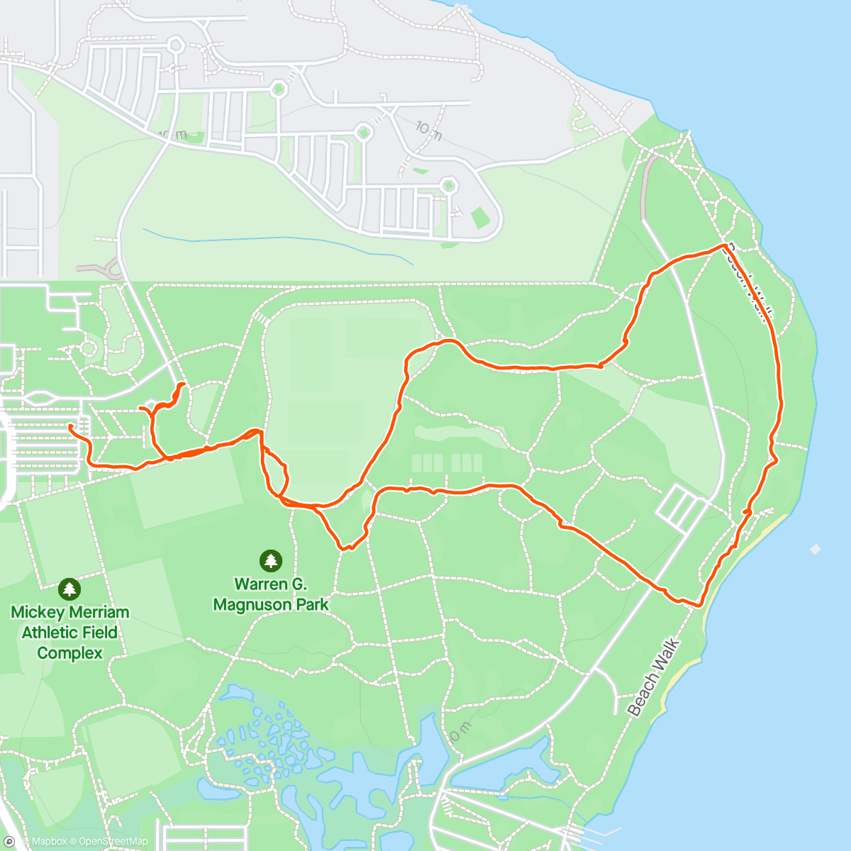 Map of the activity, Pack walk
