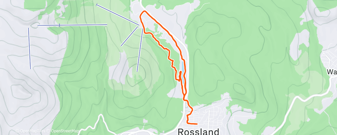 Carte de l'activité Easy Trails Before Intervals