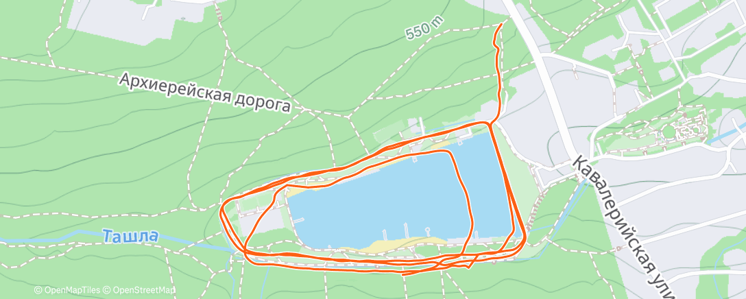 Map of the activity, Полуденный забег