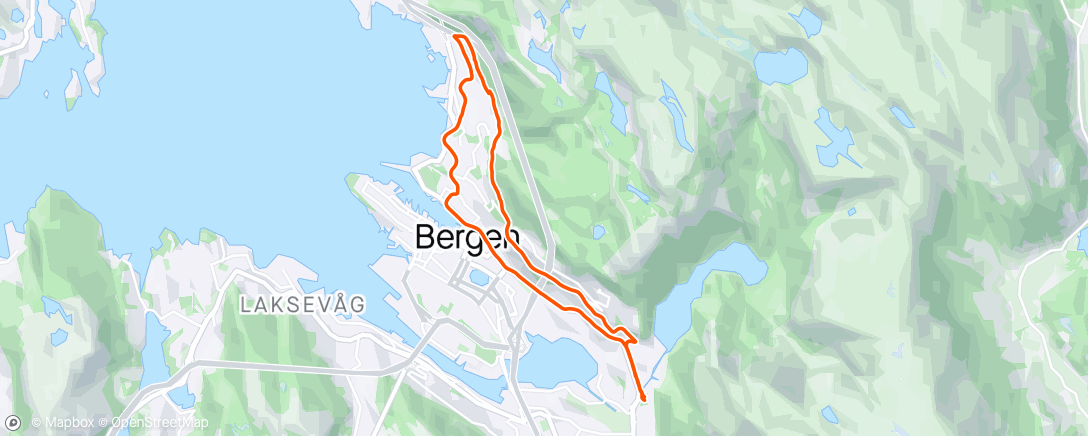 Mapa de la actividad, Fjellveien/Sentrum med Hege