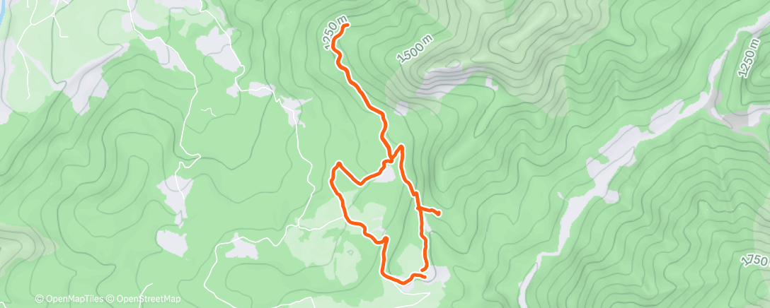 Map of the activity, Morning Hike