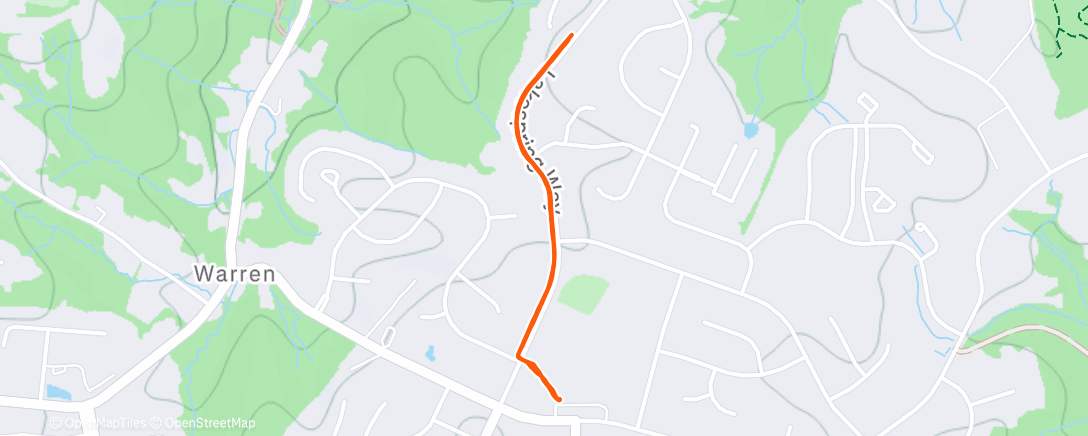 Map of the activity, Afternoon Walk