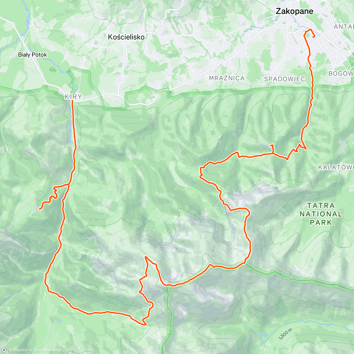 Map of the activity, artaT Hike