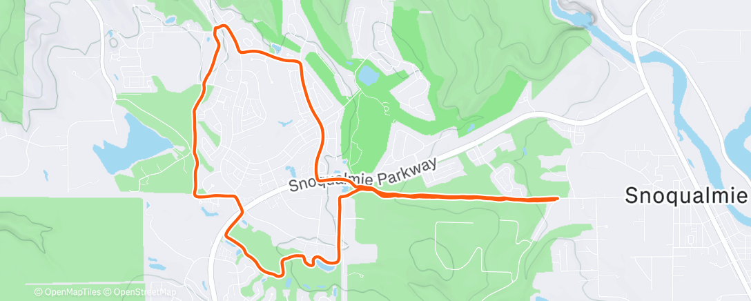 Map of the activity, Morning Run