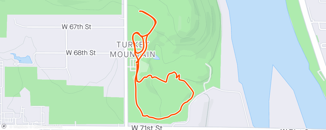 Mapa da atividade, Trail running with Shawn