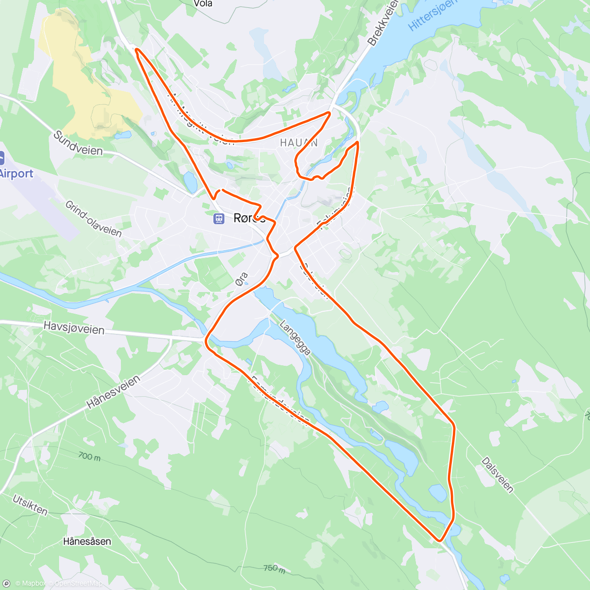 Map of the activity, Røros