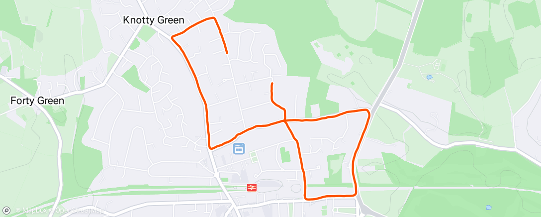 Map of the activity, Morning Run