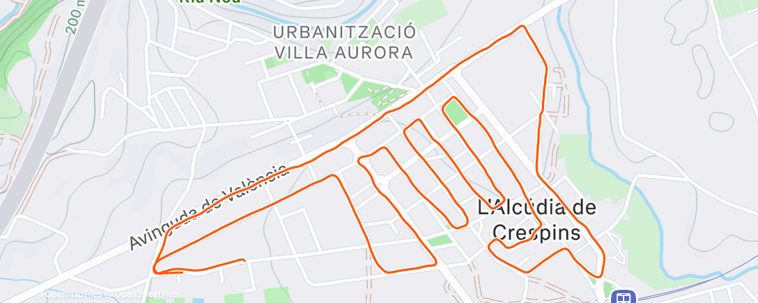Map of the activity, Carrera de mañana